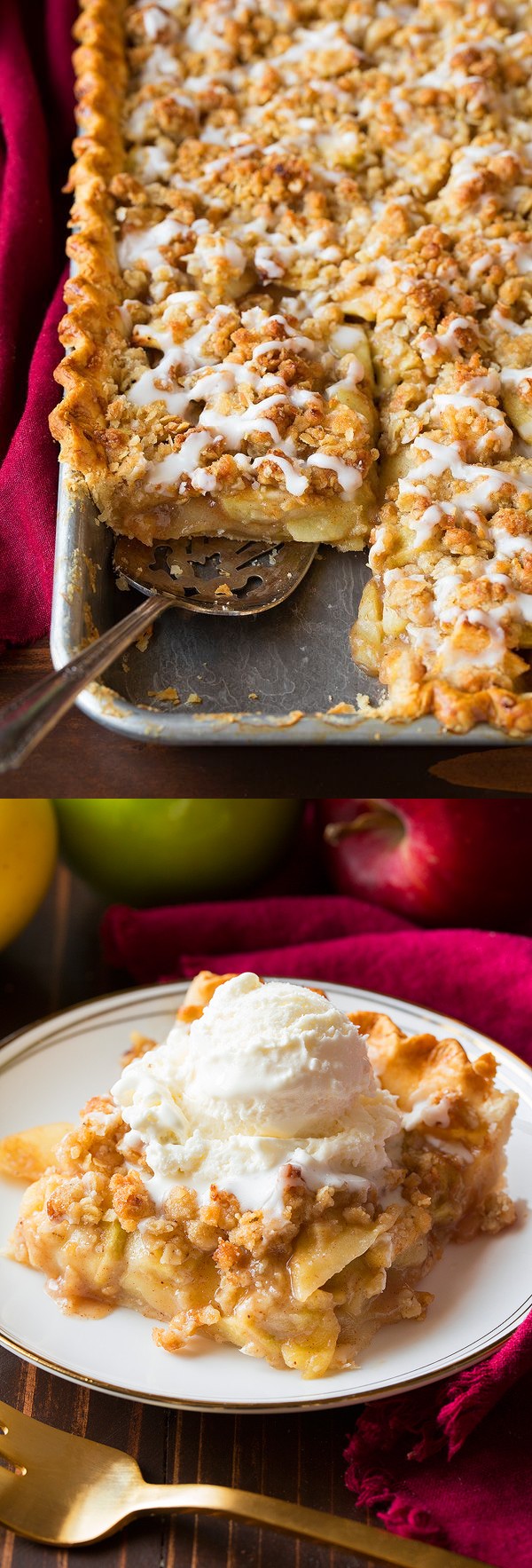Crumb-Topped Apple Slab Pie