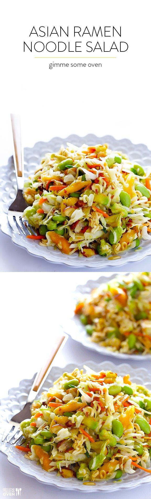 Crunchy Asian Ramen Noodle Salad (a.k.a. Basically the Best Potluck Salad EVER