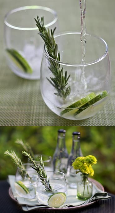 Cucumber-Rosemary Gin and Tonic