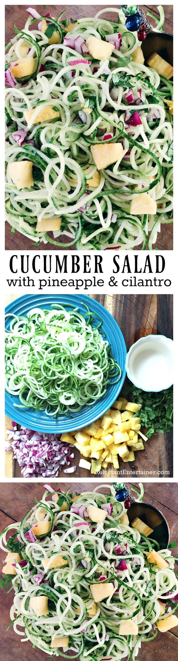 Cucumber Salad Recipe with Pineapple & Cilantro