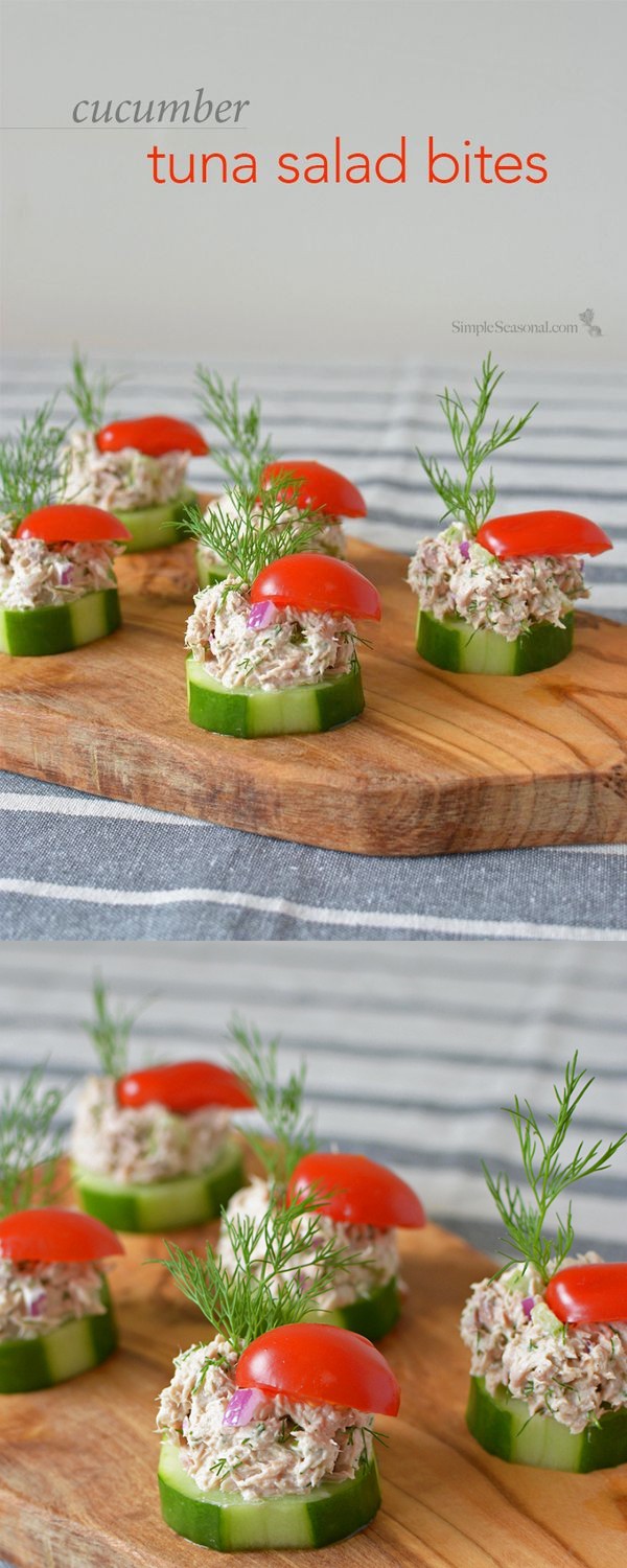 Cucumber Tuna Salad Bites