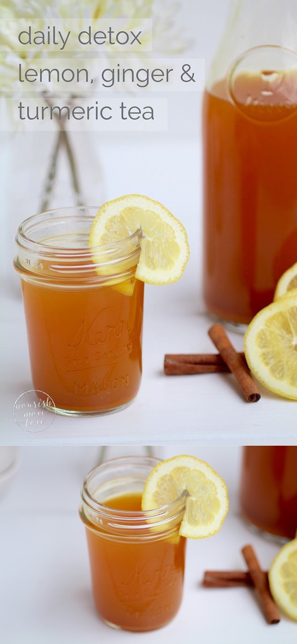 Daily detox lemon, ginger & turmeric tea