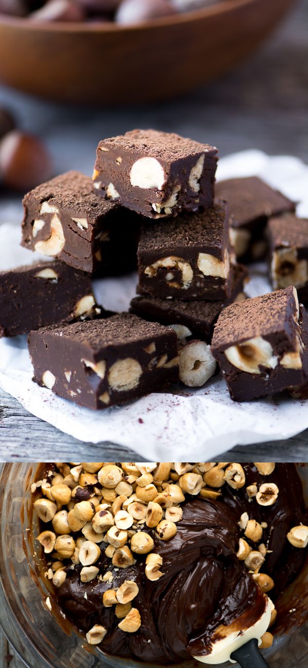 Dark Chocolate Hazelnut Fudge