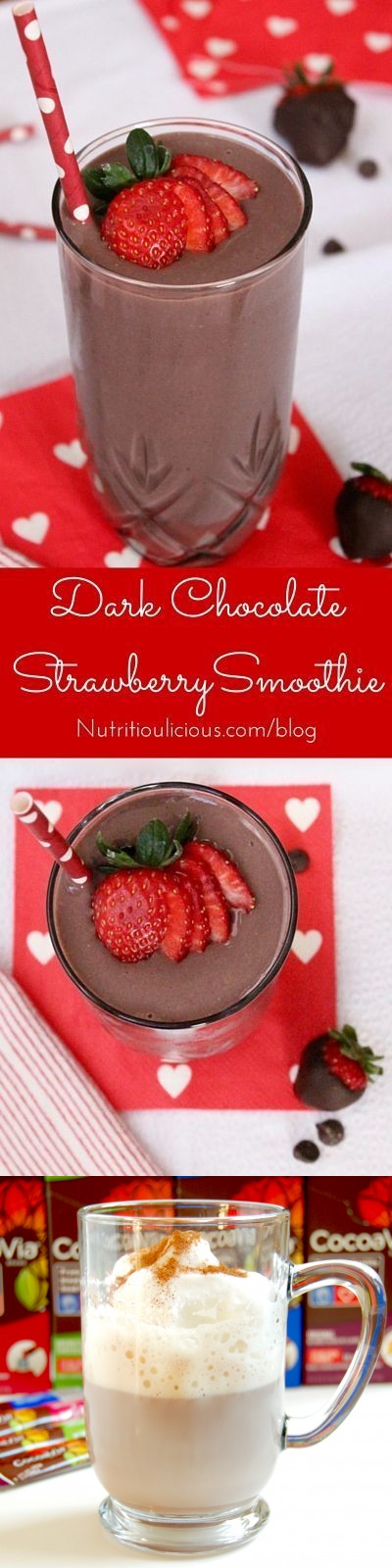 Dark Chocolate Strawberry Smoothie