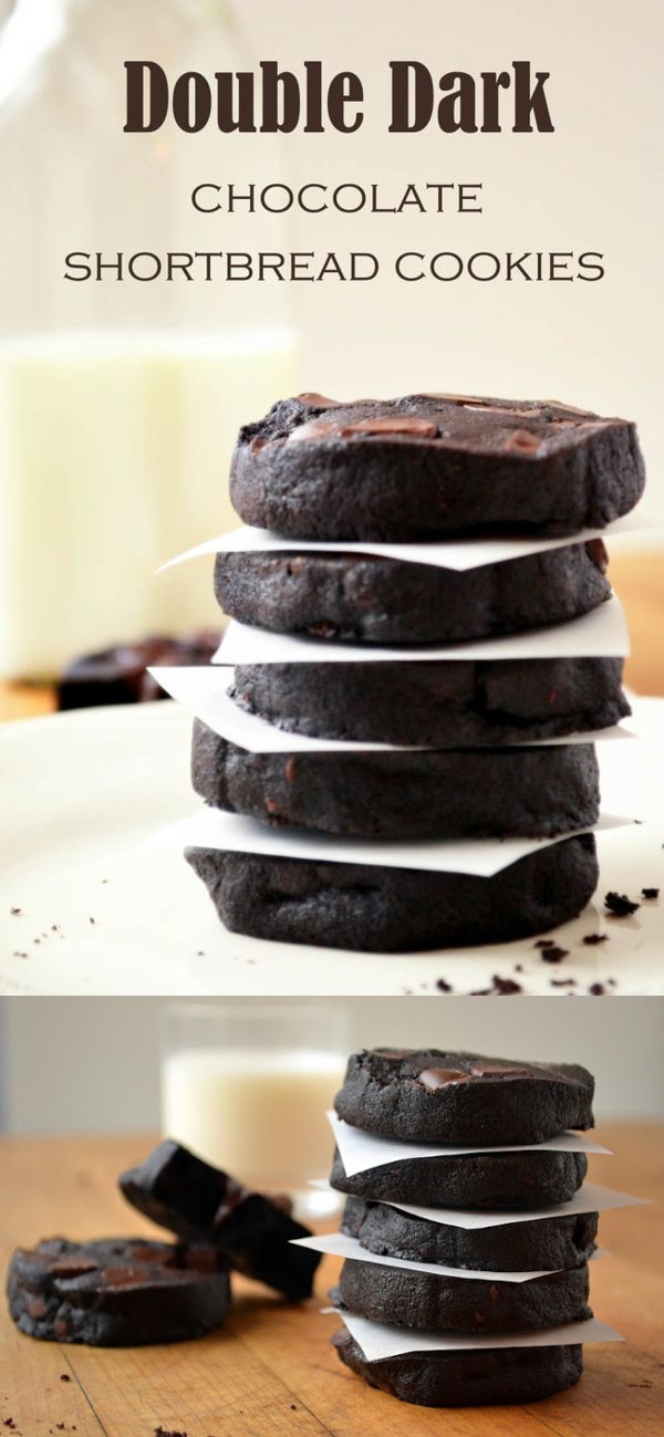 Double Dark Chocolate Shortbread Cookies