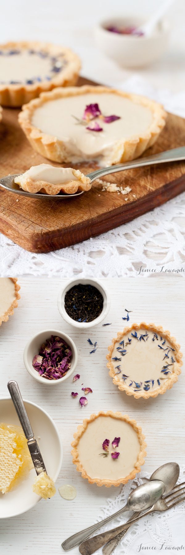 Earl Grey panna cotta tarts