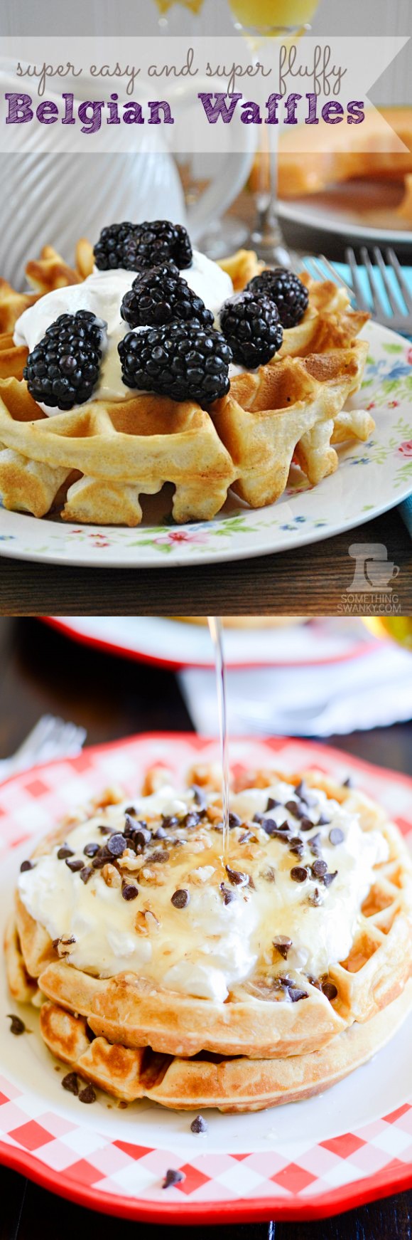 Easy and Fluffy Belgian Waffles