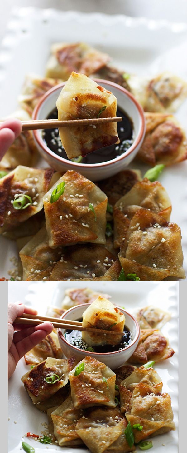 Easy Asian Dumplings with Sesame Hoisin Dipping Sauce