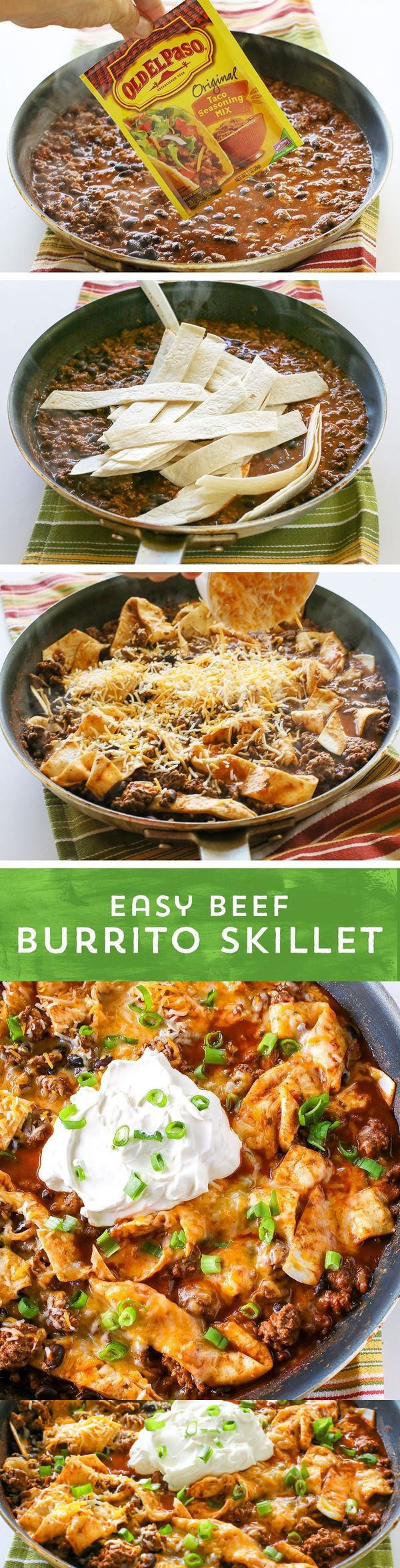 Easy Beef Burrito Skillet