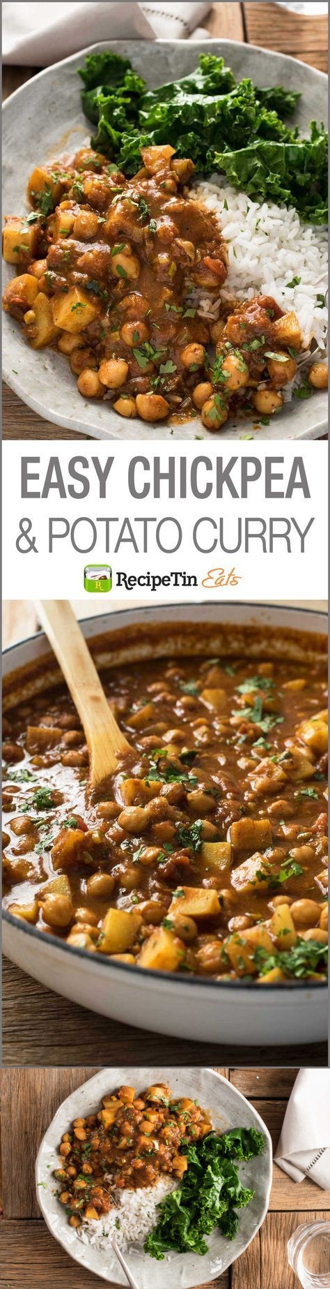 Easy Chickpea & Potato Curry (Chana Aloo Curry
