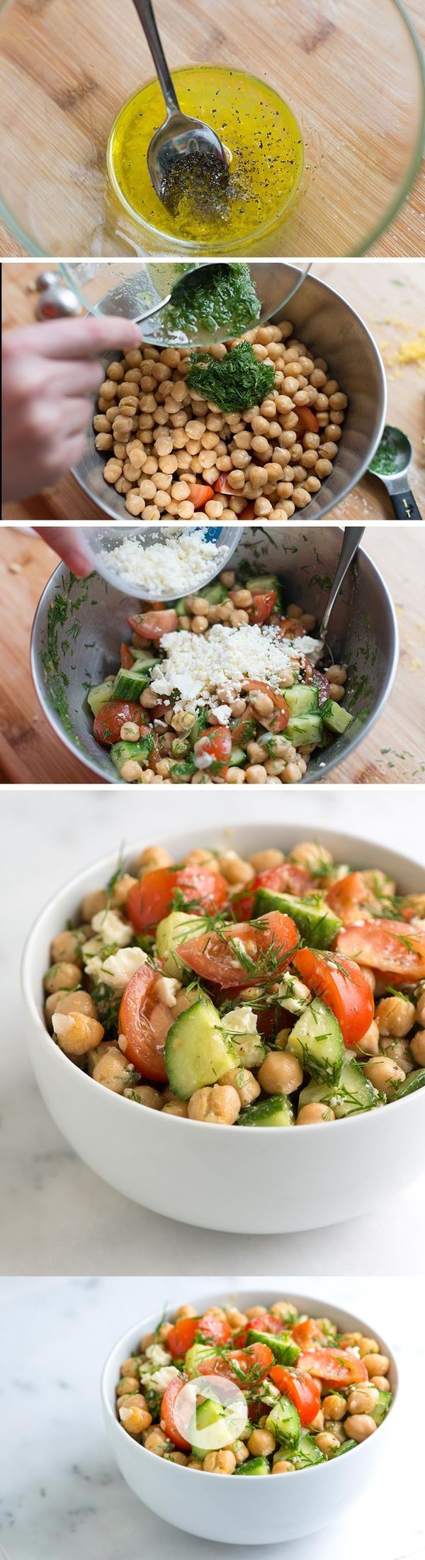 Easy Chickpea Salad Recipe with Lemon and Dill