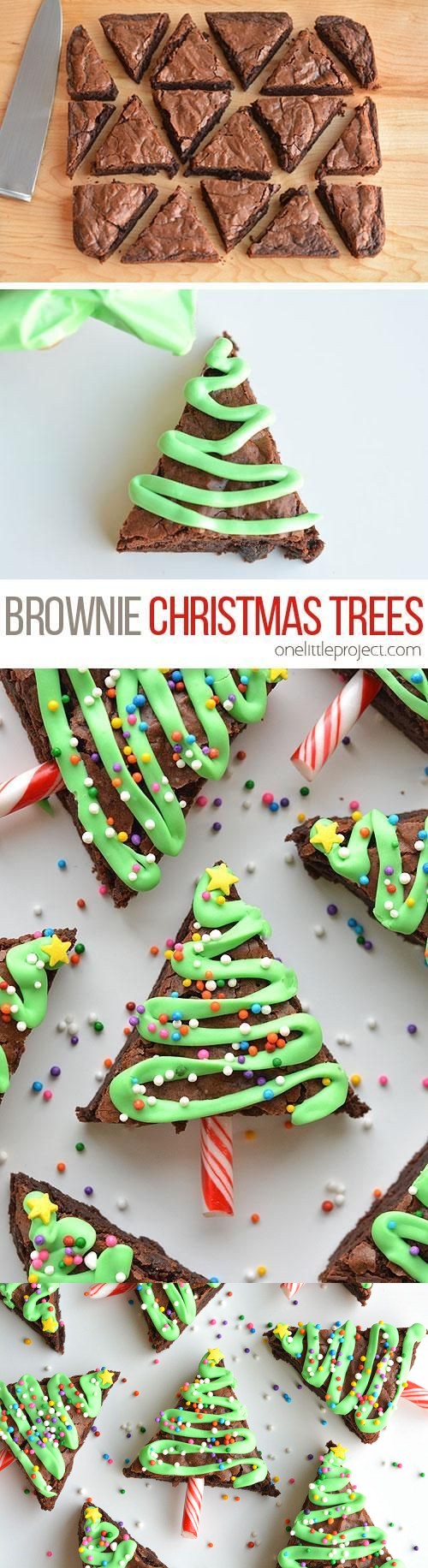 Easy Christmas Tree Brownies