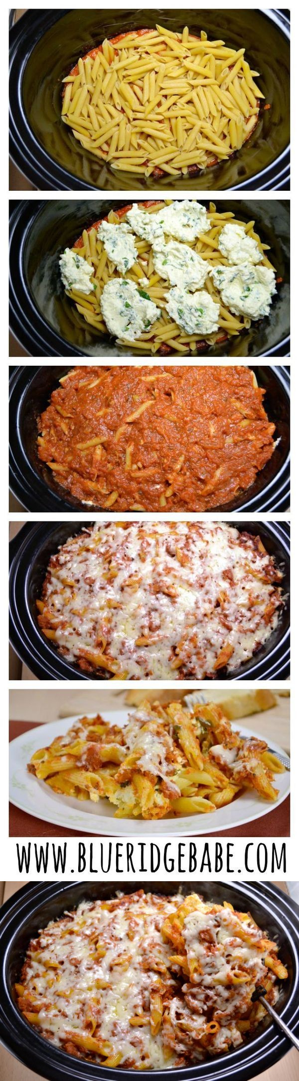 Easy Crockpot Baked Ziti