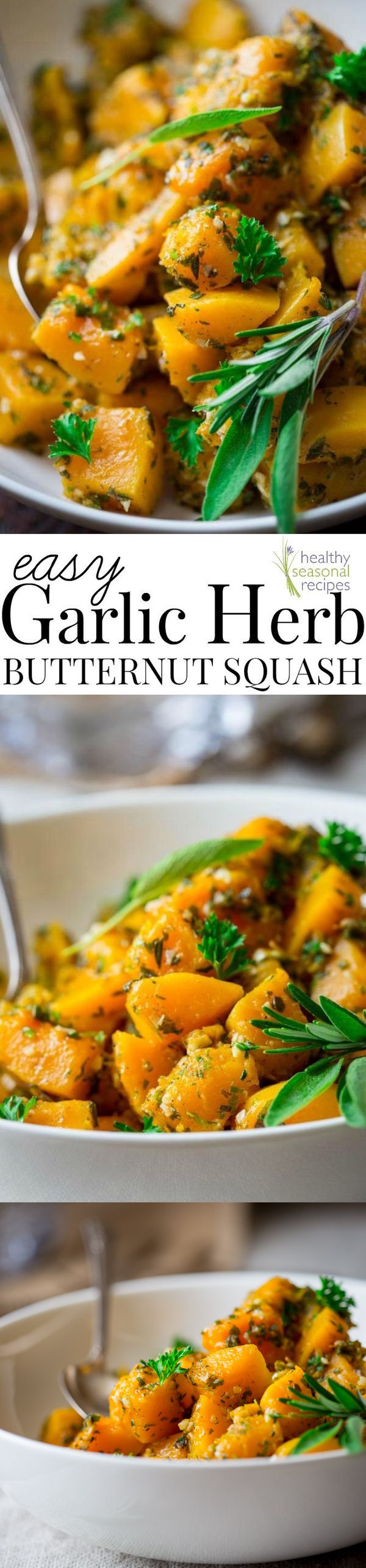 Easy garlic herb butternut squash