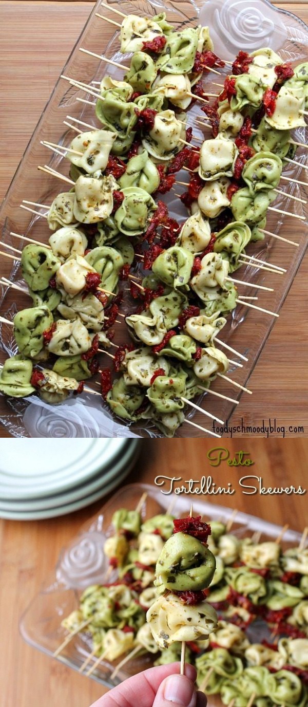 Easy Pesto Tortellini Skewers