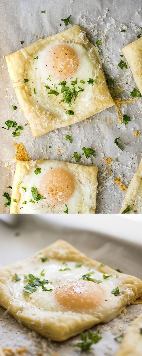 Easy Puff Pastry Baked Eggs