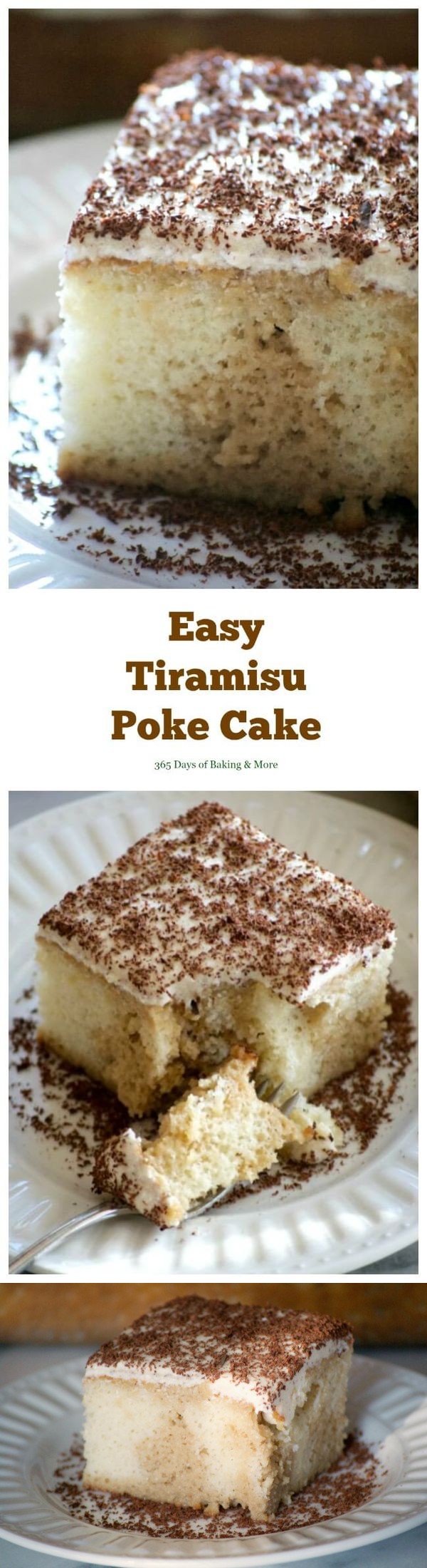 Easy Tiramisu Poke Cake