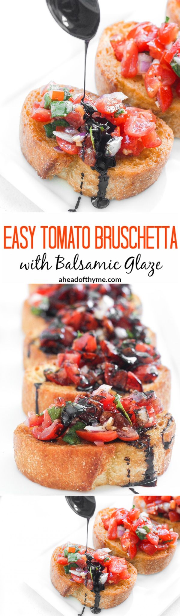 Easy Tomato Bruschetta with Balsamic Glaze