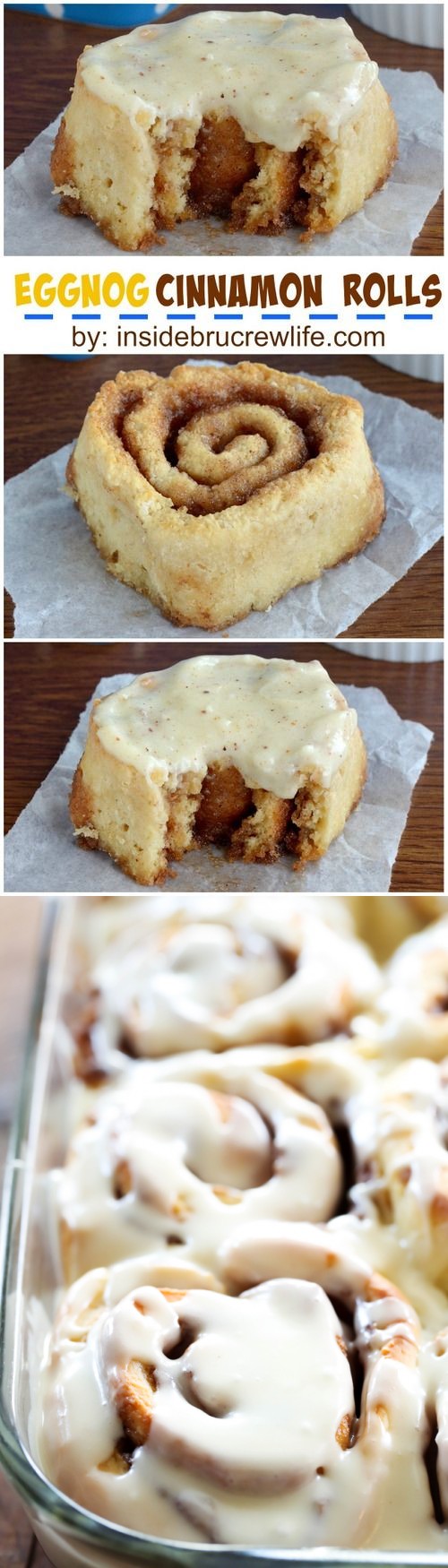 Eggnog Cinnamon Rolls