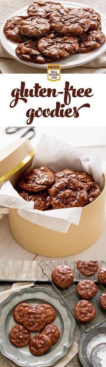 Flourless Chocolate Fudge Crinkle Cookies