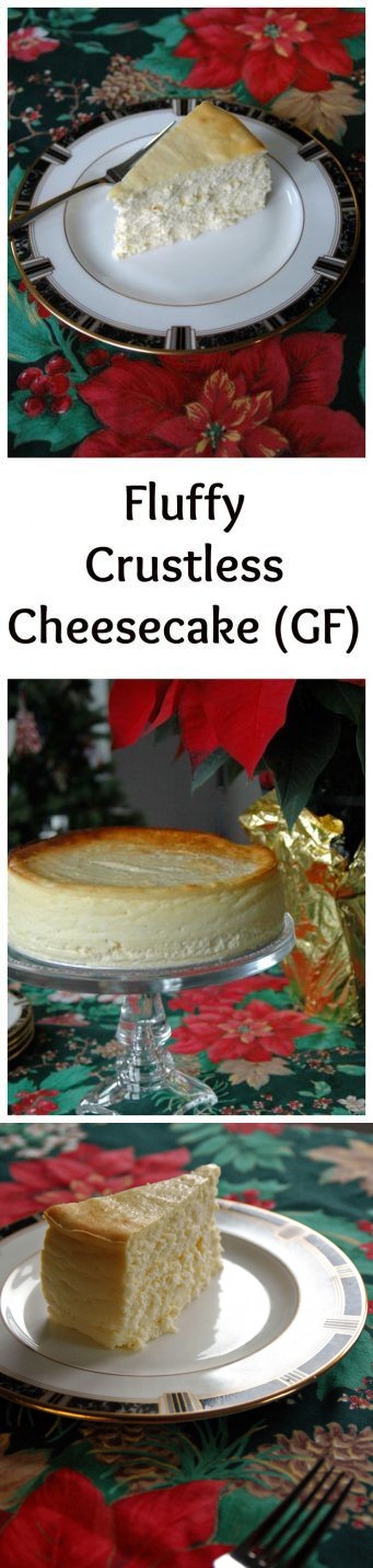 Fluffy Crustless Cheesecake