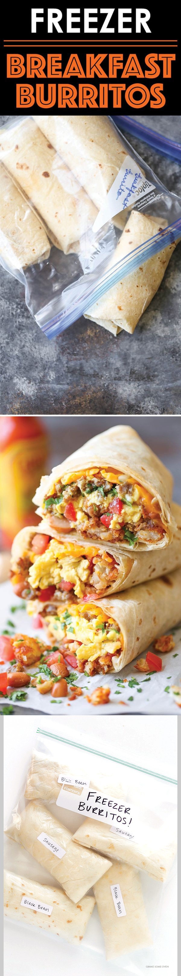 Freezer Breakfast Burritos