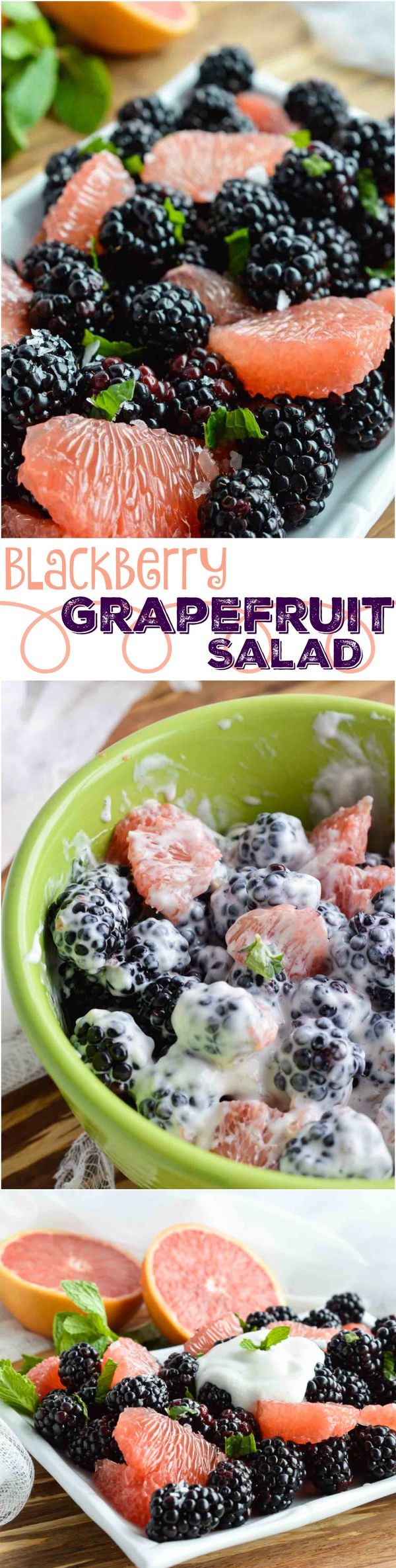 Fresh Fruit Salad with Blackberries and Grapefruit
