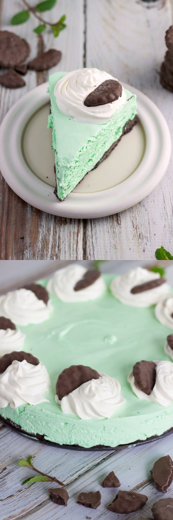 Frozen Thin Mint Cheesecake