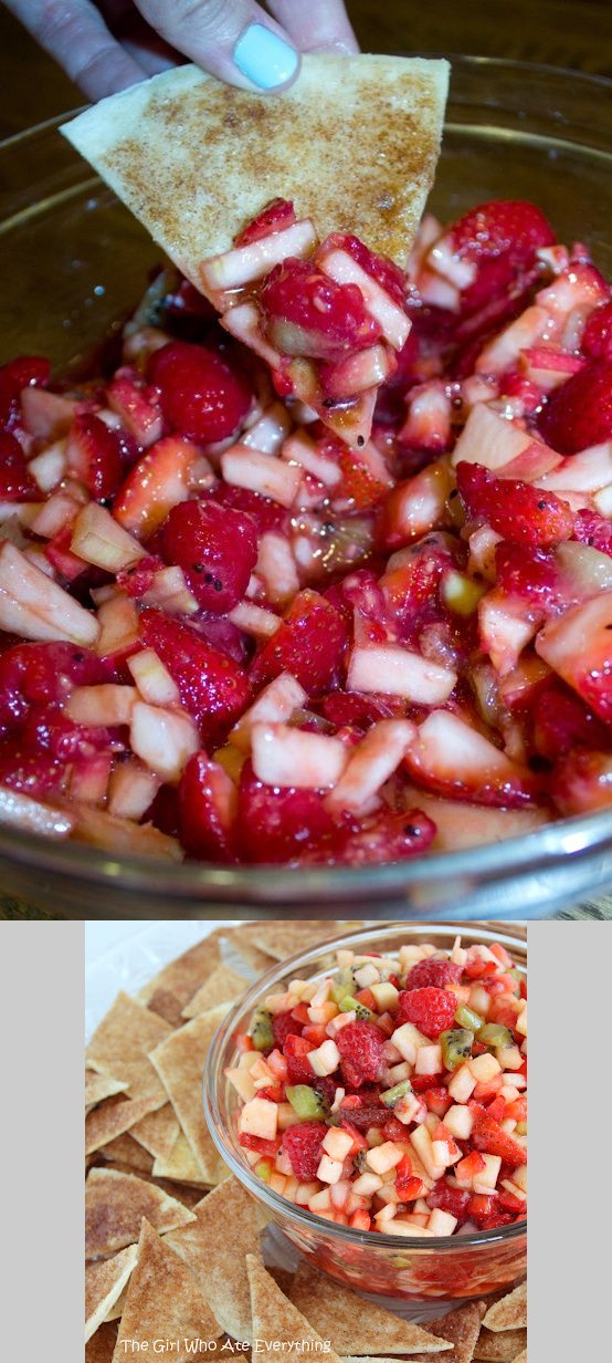 Fruit Salsa with Baked Cinnamon Chips