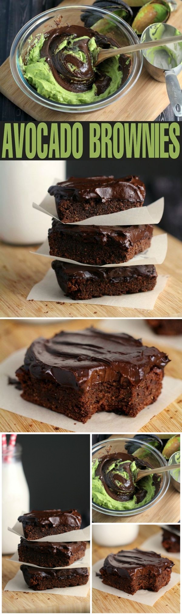 Fudgy Avocado Brownies with Avocado Frosting