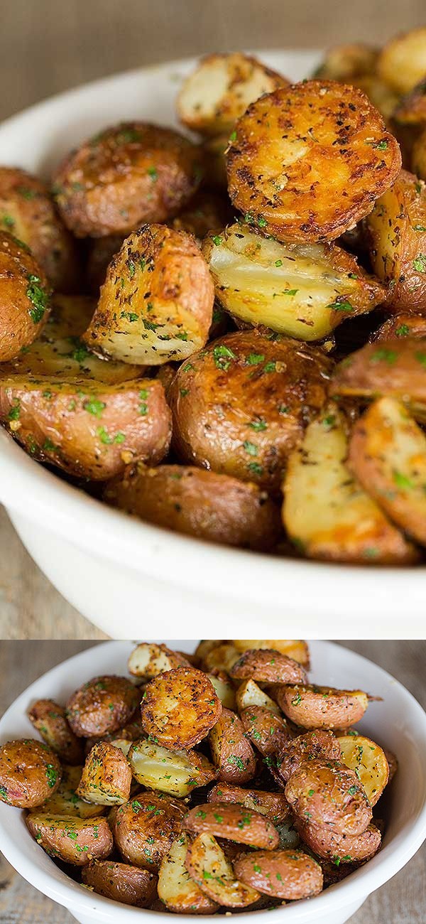 Garlic-Herb & Parmesan Roasted Red Potatoes