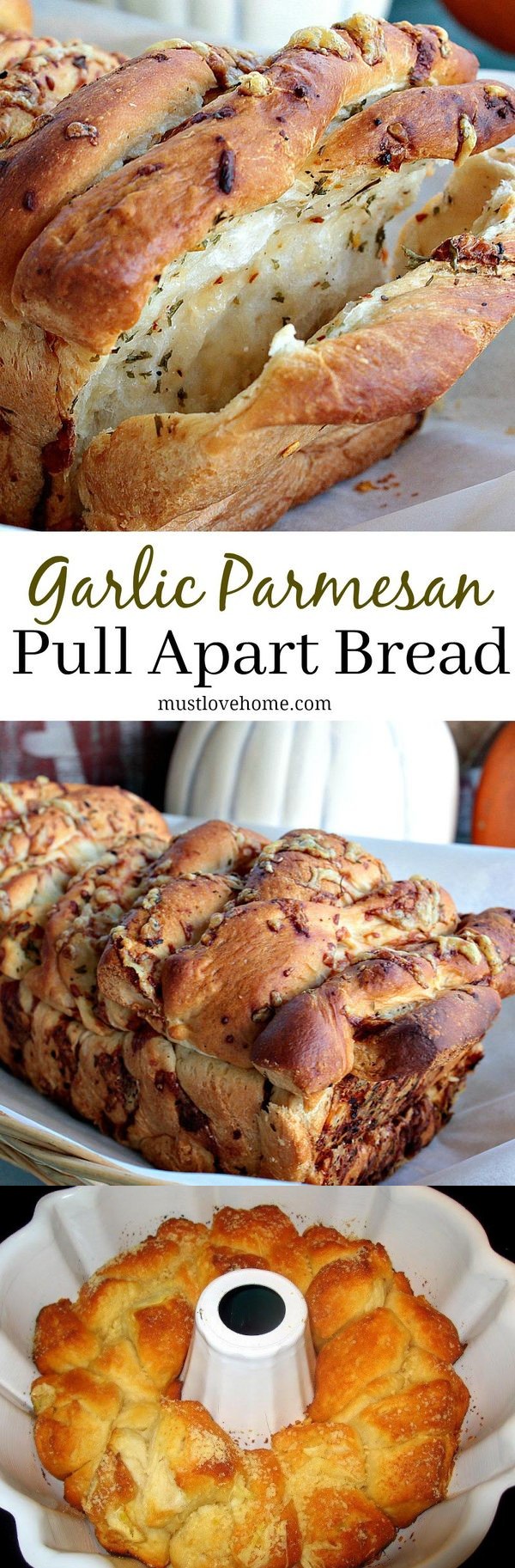 Garlic parmesan pull apart bread