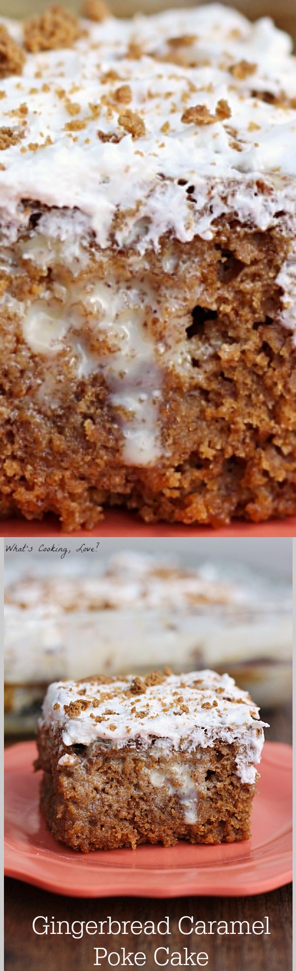 Gingerbread Caramel Poke Cake