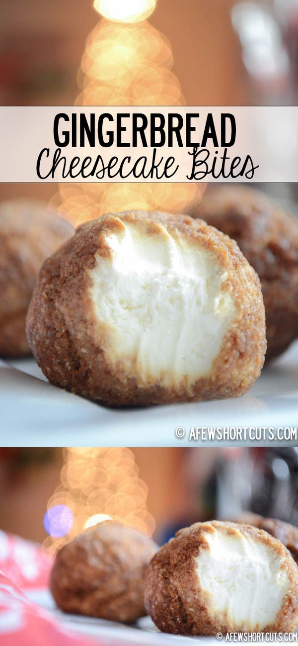 Gingerbread Cheesecake Bites