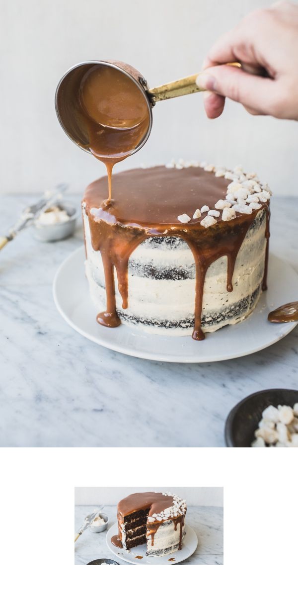 Gingerbread Layer Cake With Salted Whiskey Caramel