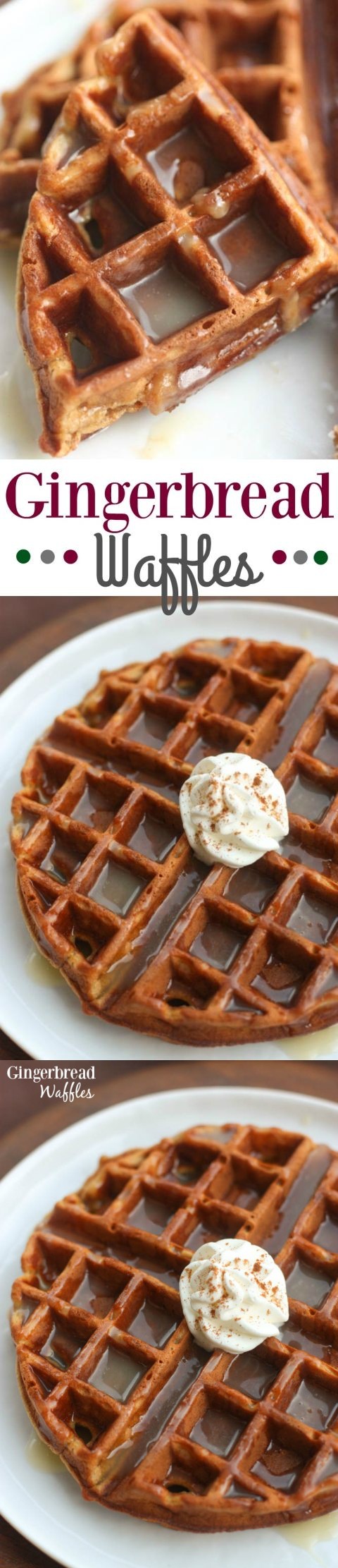 Gingerbread Waffles with Vanilla Cream Syrup