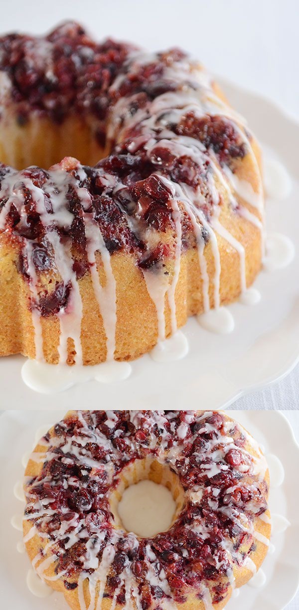 Glazed Cranberry Lemon Cake