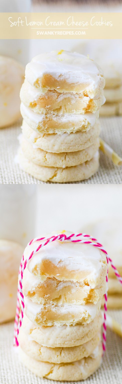 Glazed Cream Cheese Lemon Cookies