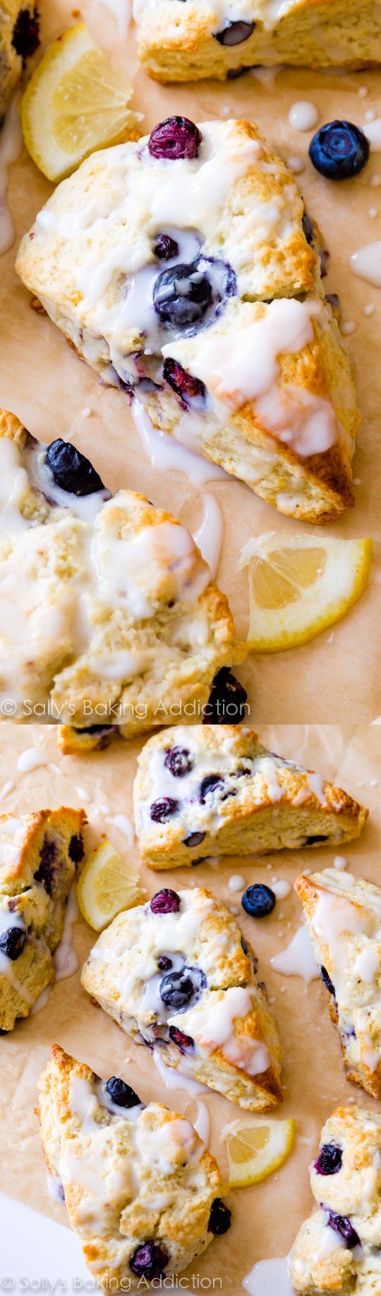 Glazed Lemon Blueberry Scones