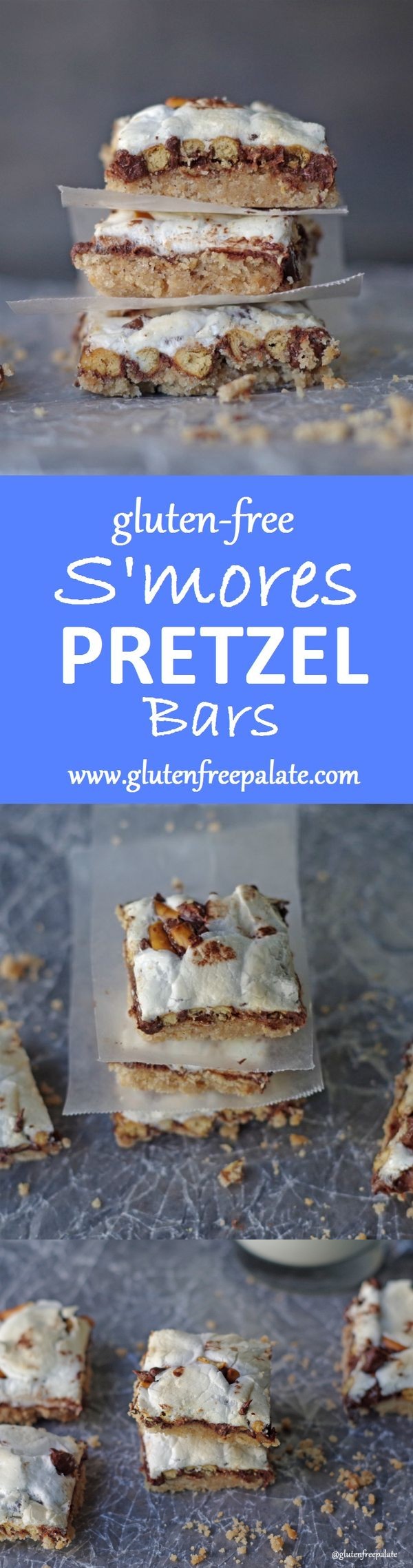 Gluten-Free S'mores Pretzel Bars (6 Ingredients