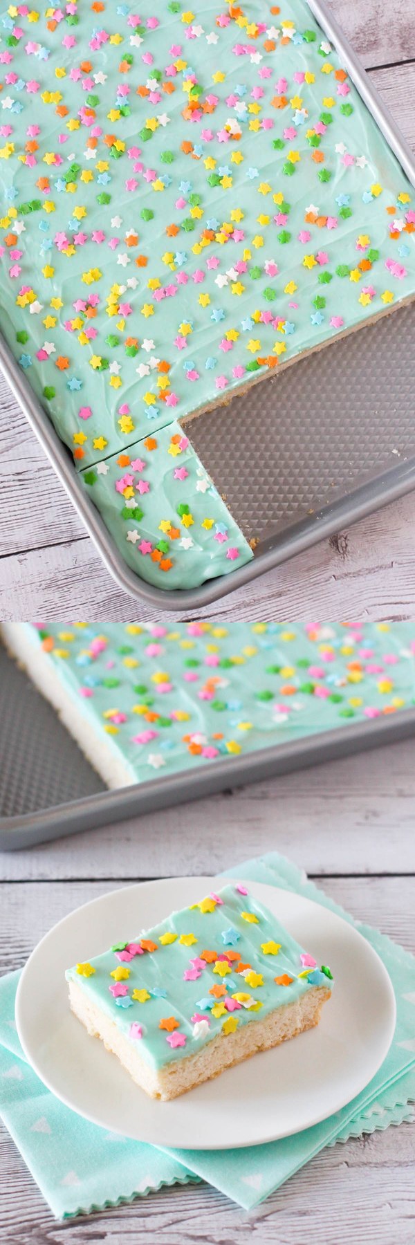 Gluten free vegan frosted sugar cookie bars