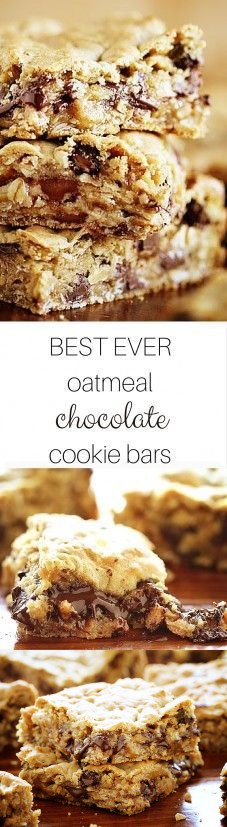 Gooey Chocolate Oatmeal Cookie Bars