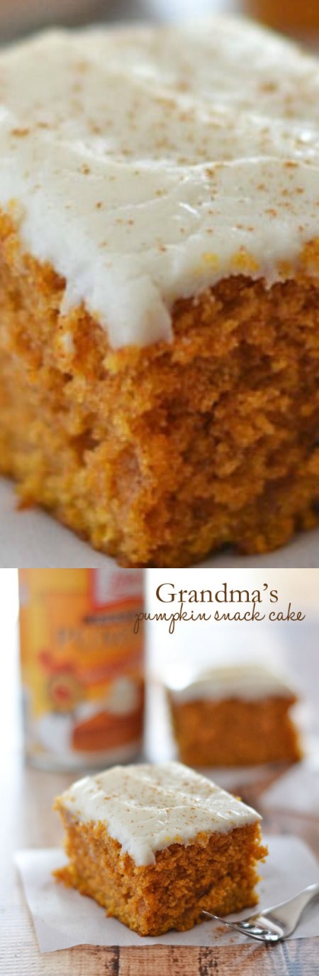 Grandma’s Pumpkin Snack Cake