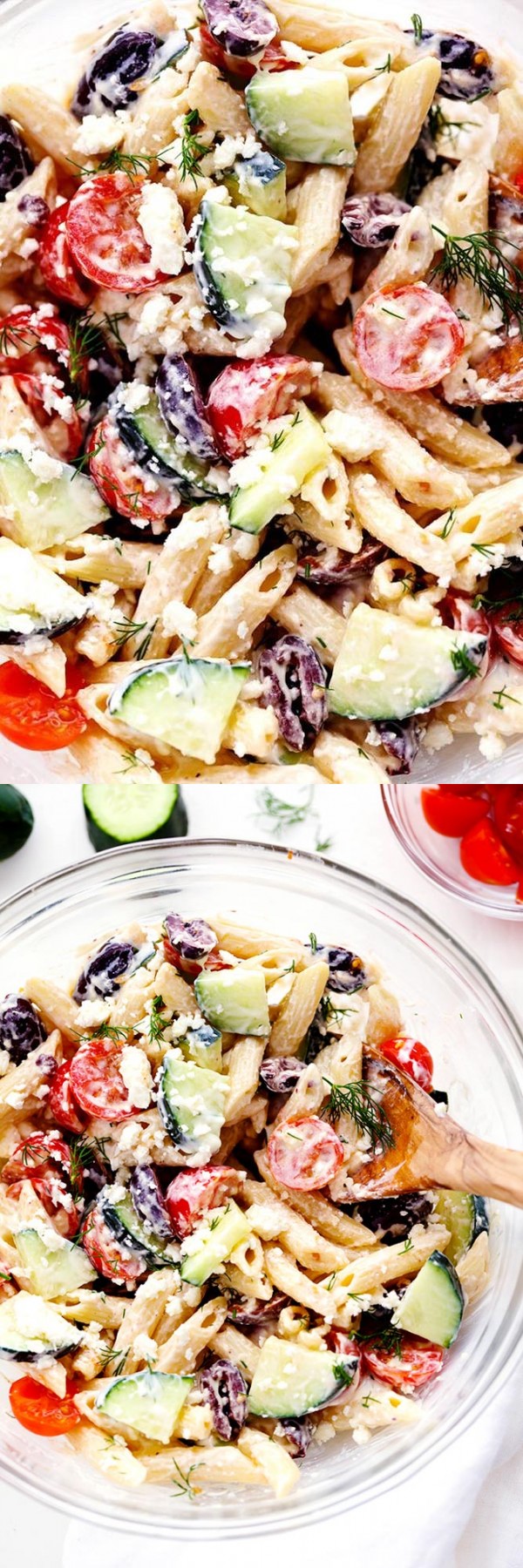 Greek Tzatziki Pasta Salad