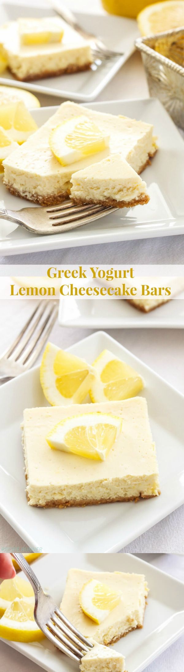 Greek Yogurt Lemon Cheesecake Bars