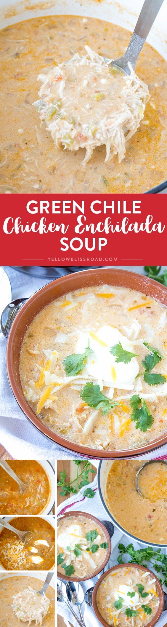 Green Chile Chicken Enchilada Soup