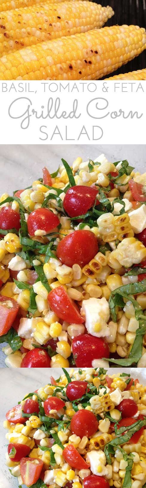 Grilled Corn, Basil & Tomato Salad