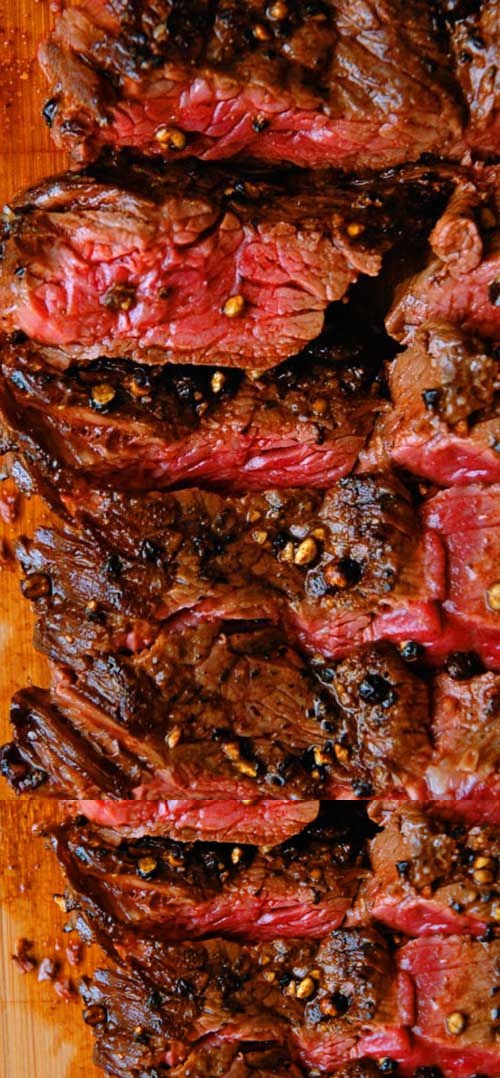 Hanger Steak with Red Wine Sauce