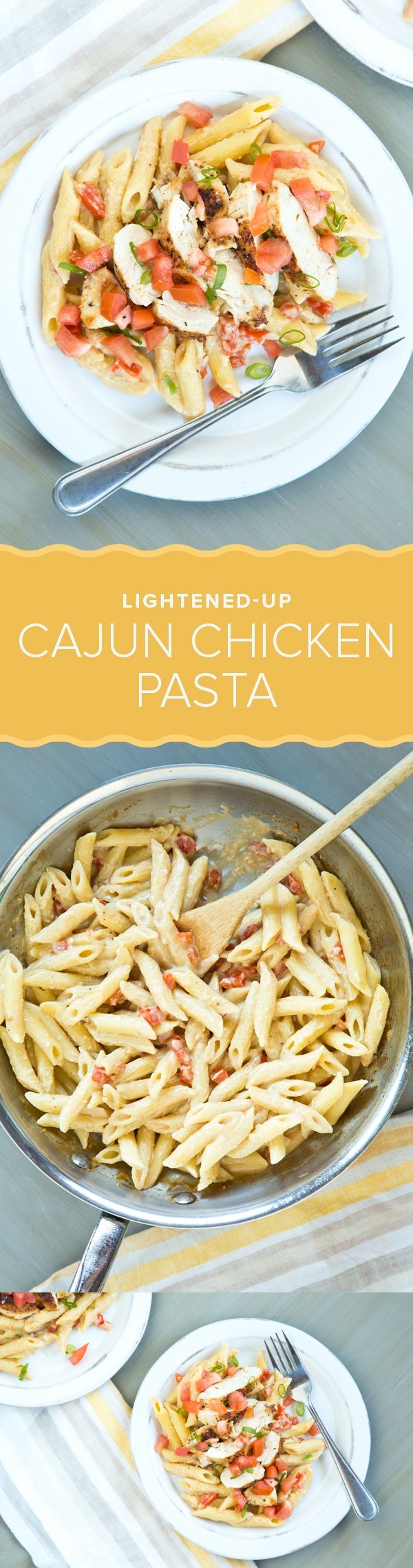 Healthier Cajun Chicken Pasta