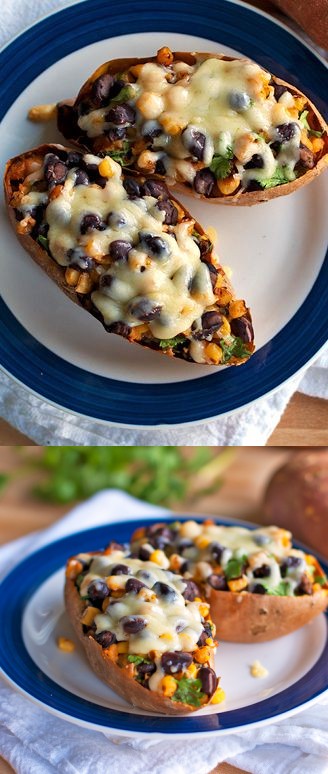 Healthy Mexican Sweet Potato Skins
